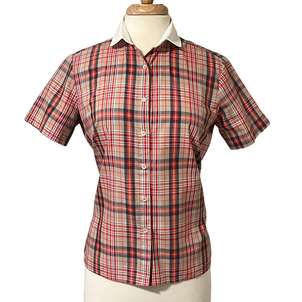 Vintage 70s Levi Strauss Peter Pan collar blouse made in British Hong Kong